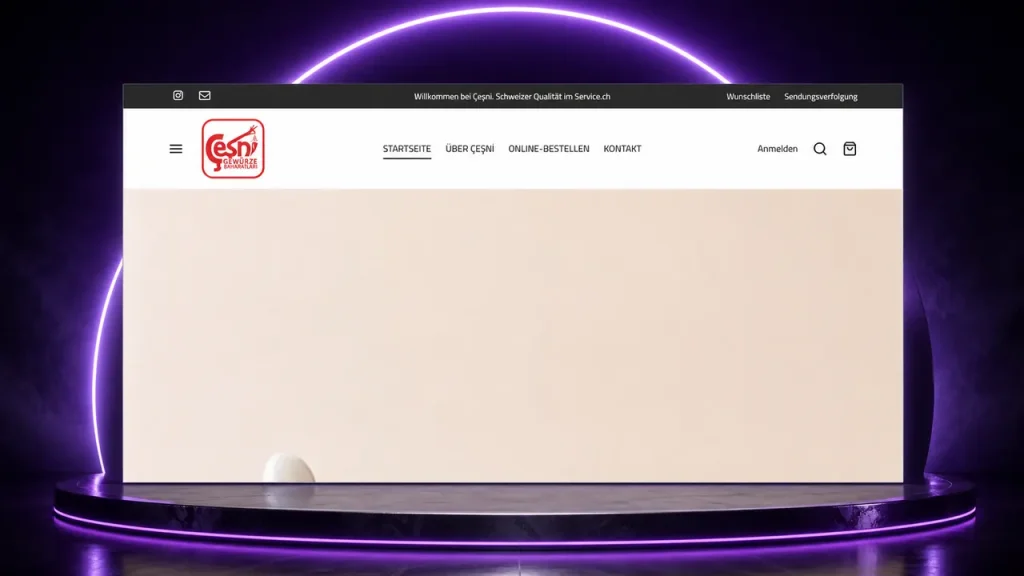 Çeşni web sitesi tasarımı