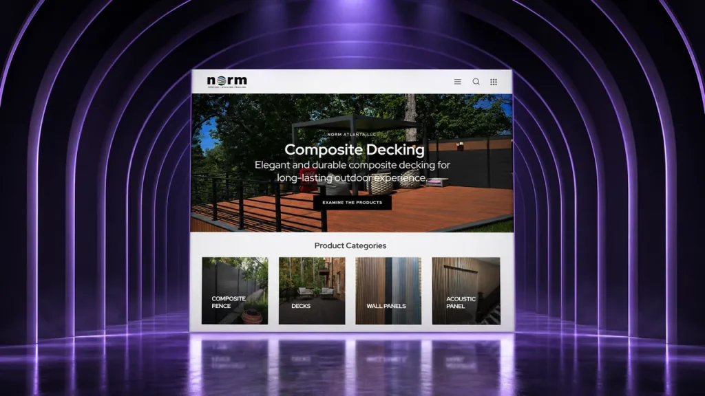 Norm Atlanta web sitesi tasarımı